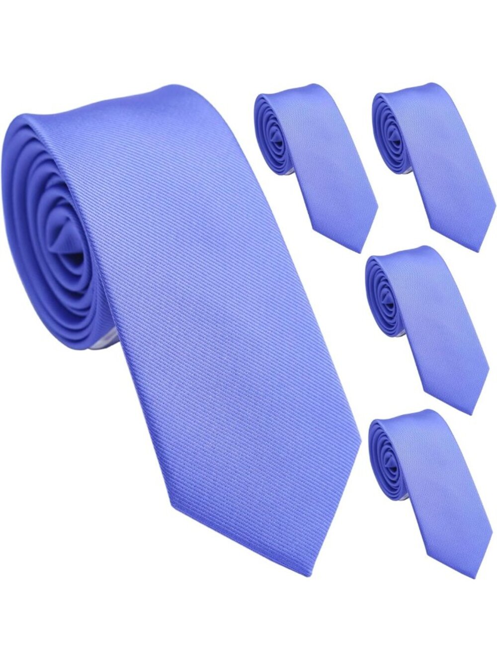Slim Solid Color Skinny Ties for Men - 2.5-Inch Neckties, Stylish Accessories
